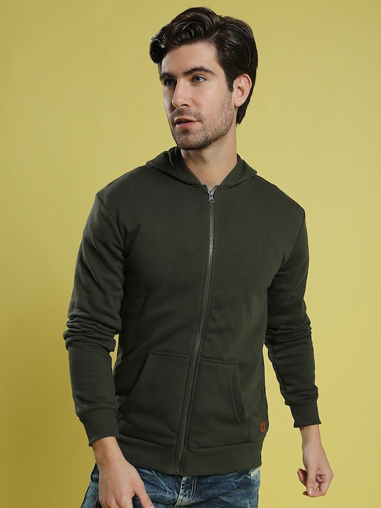 Campus Sutra Men Hooded Sweatshirt