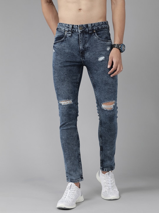 Roadster Men Skinny Fit Slash Knee Stretchable Jeans