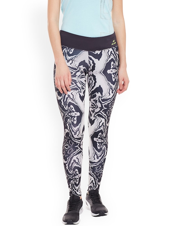 Alcis Women Charcoal Printed Legging