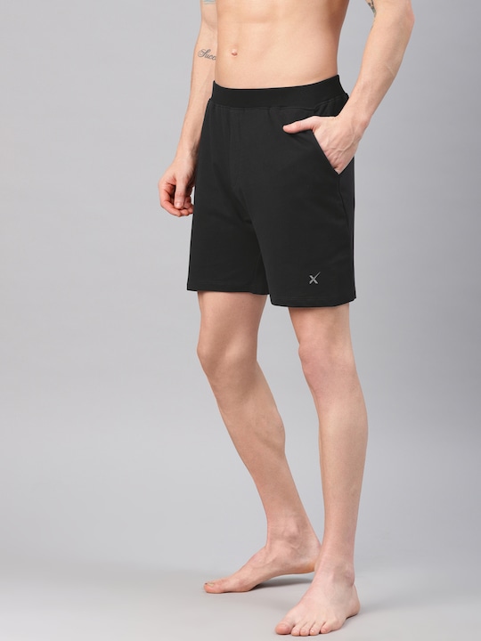 HRX Men Solid Regular Fit Yoga Sustainable Shorts