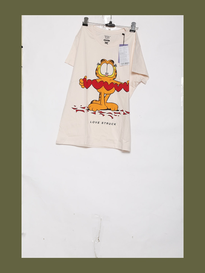 Kook N Keech Men Garfield Printed Pure Cotton T-shirt