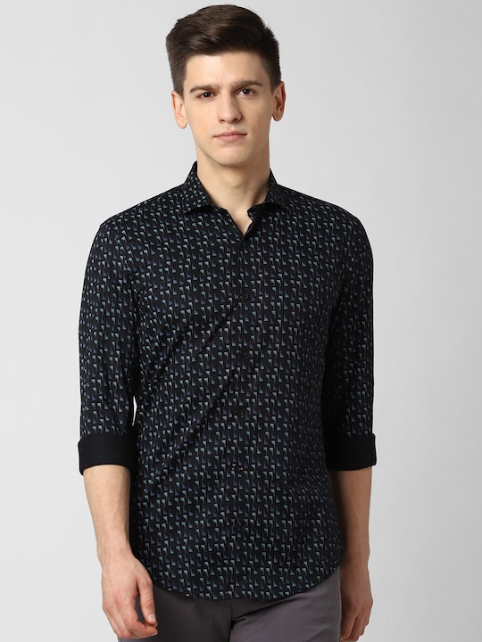 Peter England Men Slim Fit Printed Casual Shirt