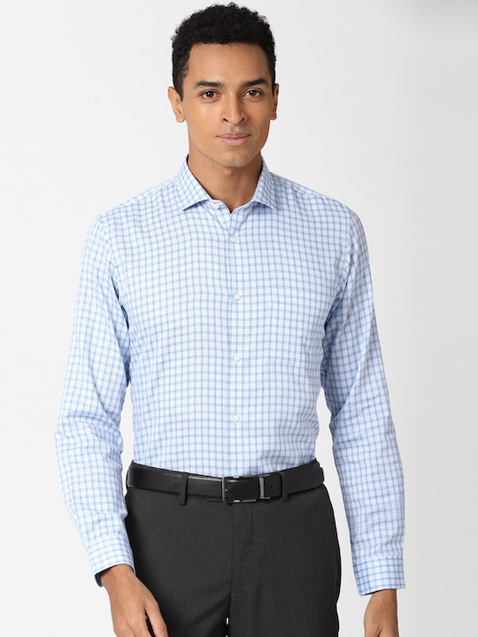 Peter England Men Opaque Checked Formal Shirt