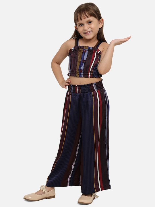 Nauti Nati Girls Striped Top with Palazzos