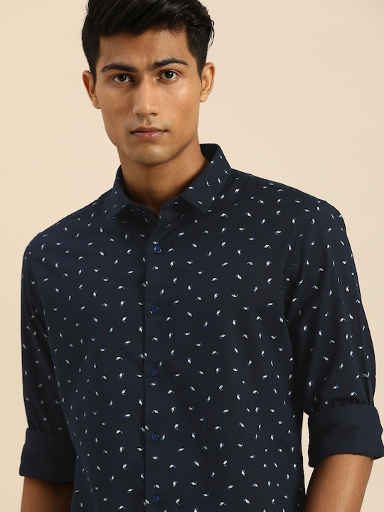 Ether Men Printed Pure Cotton Casual Shirt