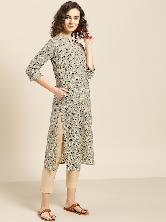 Sangria Women Printed Straight Kurta