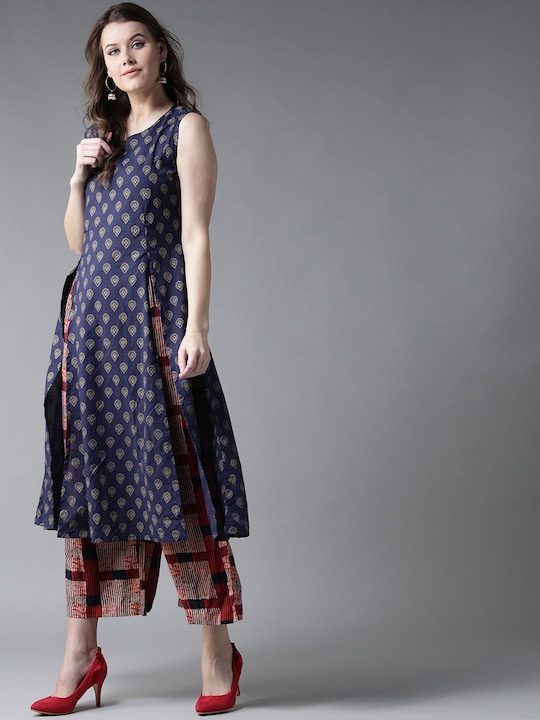  HERE&NOW Women Printed Kurta with Palazzos