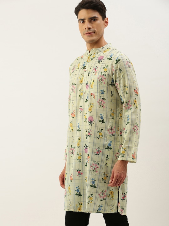 Anouk Men Floral Printed Sustainable Kurta