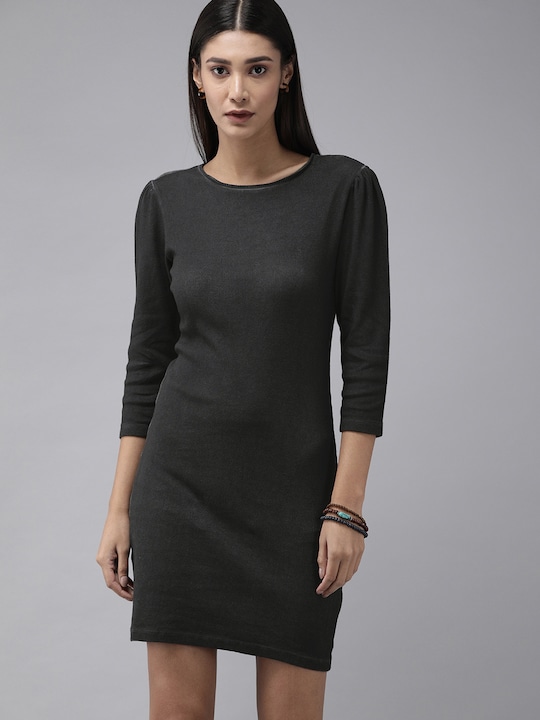 Roadster Black Sheath Dress