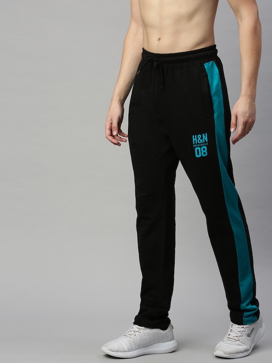 HERE&NOW Men Printed Straight Fit Track Pants