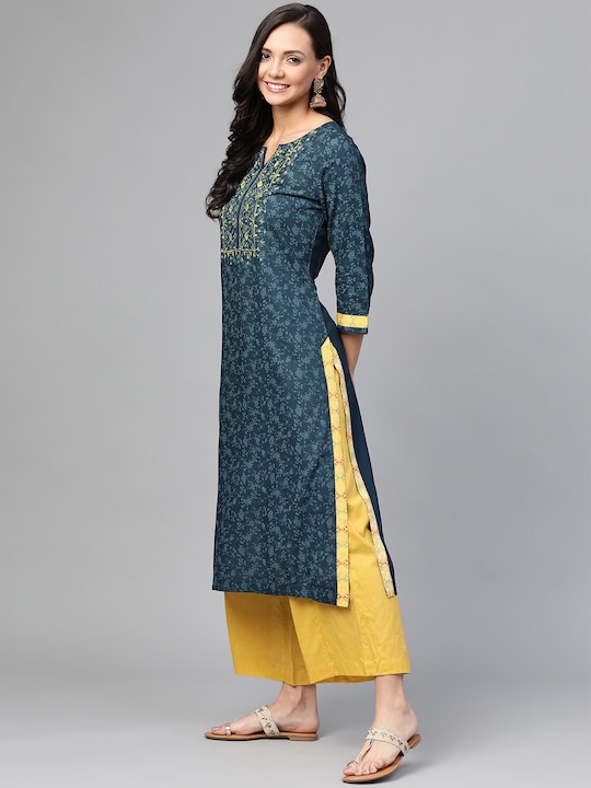 HERE&NOW Women Printed Straight Kurta