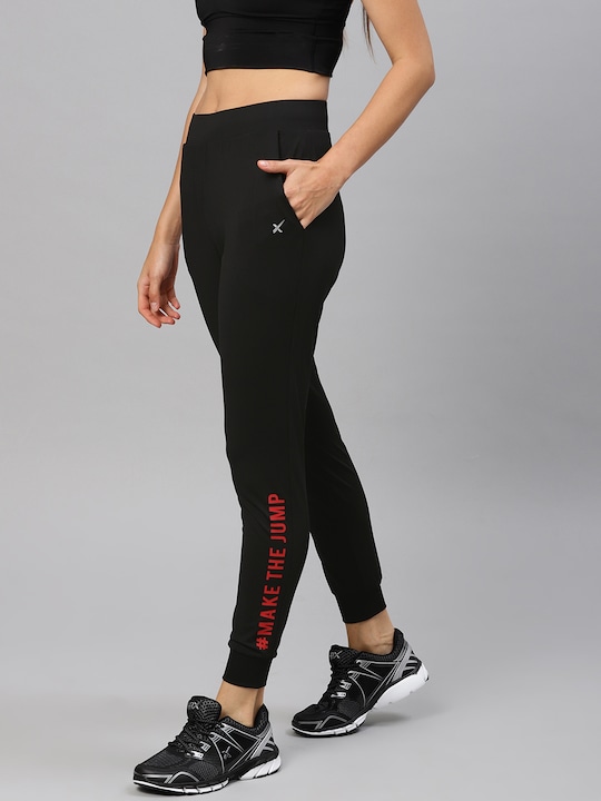 HRX Women Black Solid Track Pant