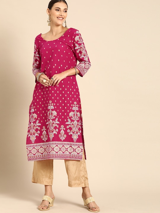 Anouk Women Ethnic Motifs Printed Pure Cotton Kurta