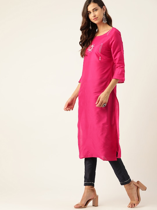 all about you Women Thread Work Kurta