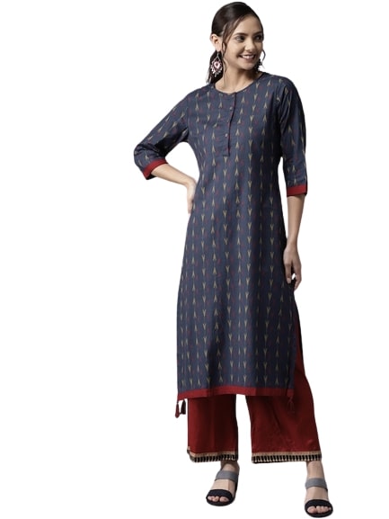 HERE&NOW Women Printed Straight Kurta