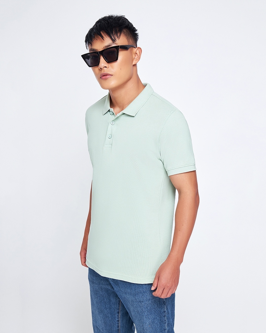 Bewakoof Camo Green Pique Polo