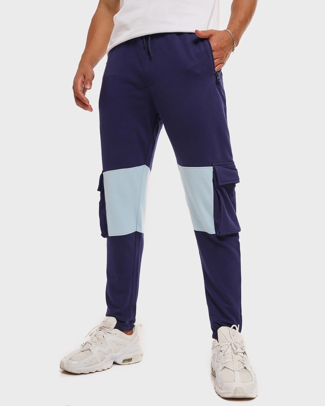 Bewakoof Men Plain Cut N Sew Jogger with Pocket