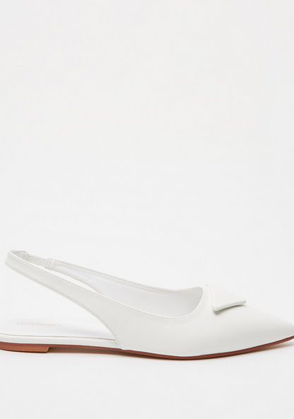 shoexpress Solid Slingback Mules with Elastic Detail