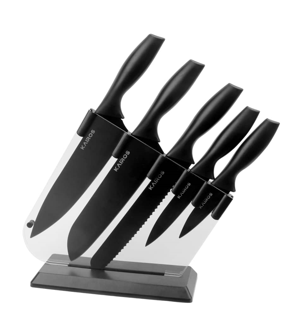 Kairos Kitchen Queen Knife Set of 5 Pcs With Stand