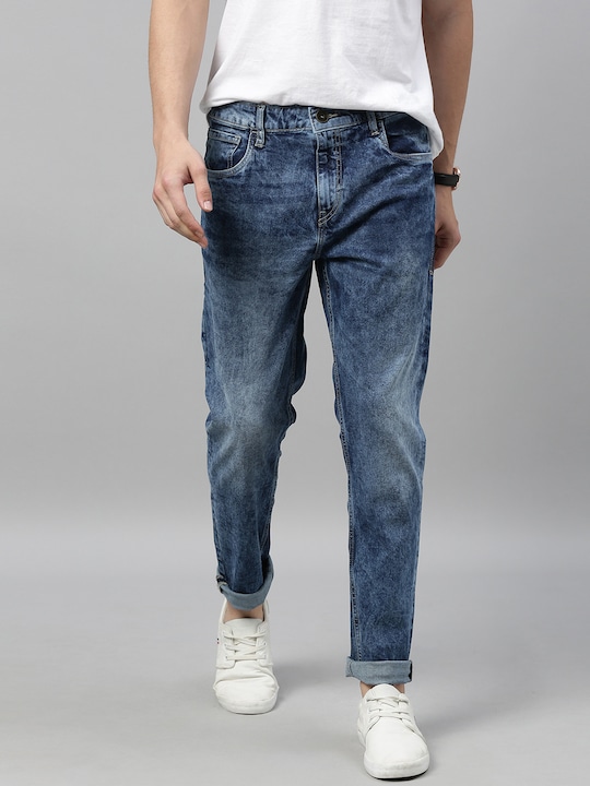 Mast & Harbour Men Slim Tapered Fit Mid-Rise Jeans