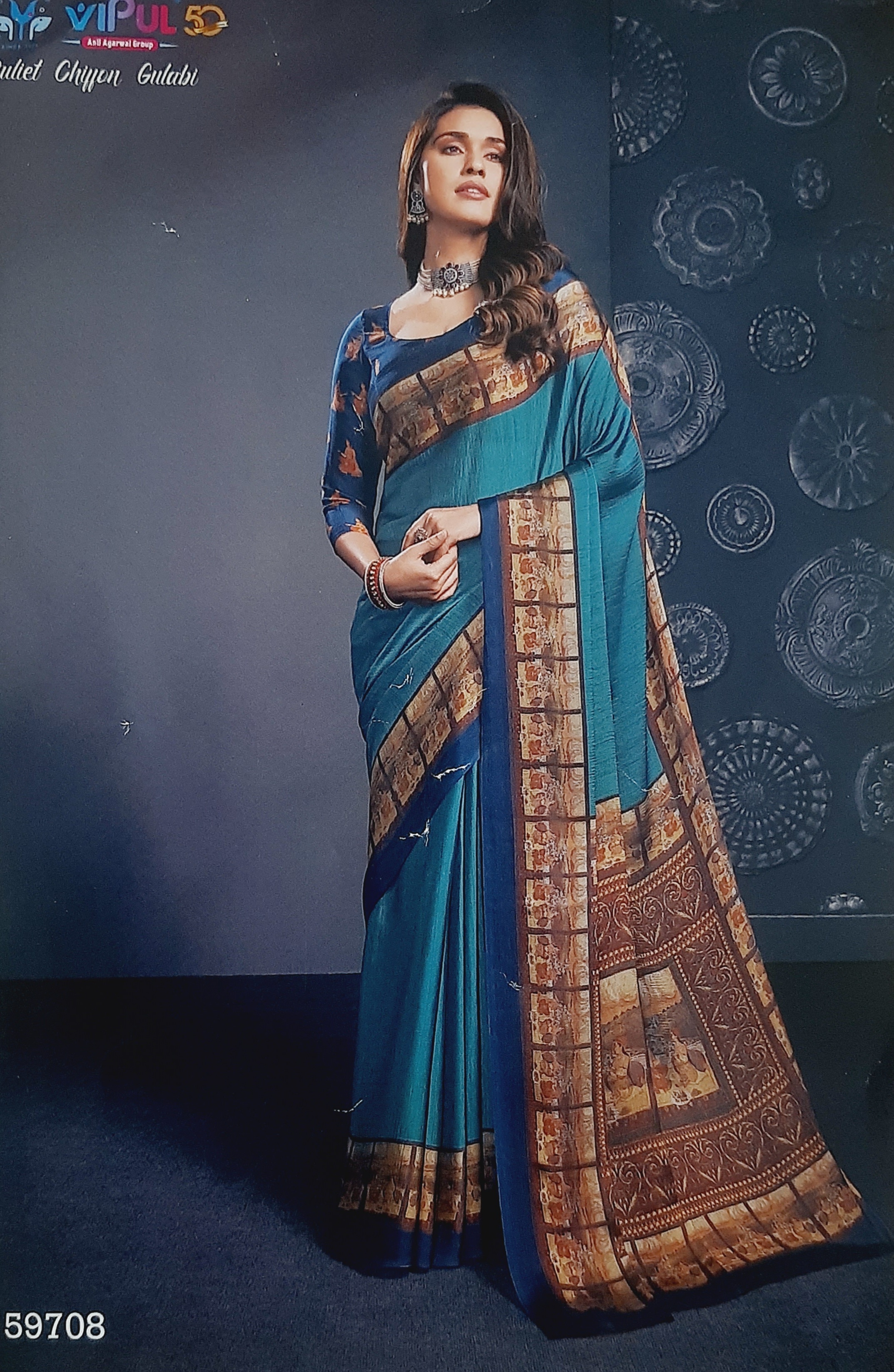 Vipul New Designer Party Wear Chiffon Saree