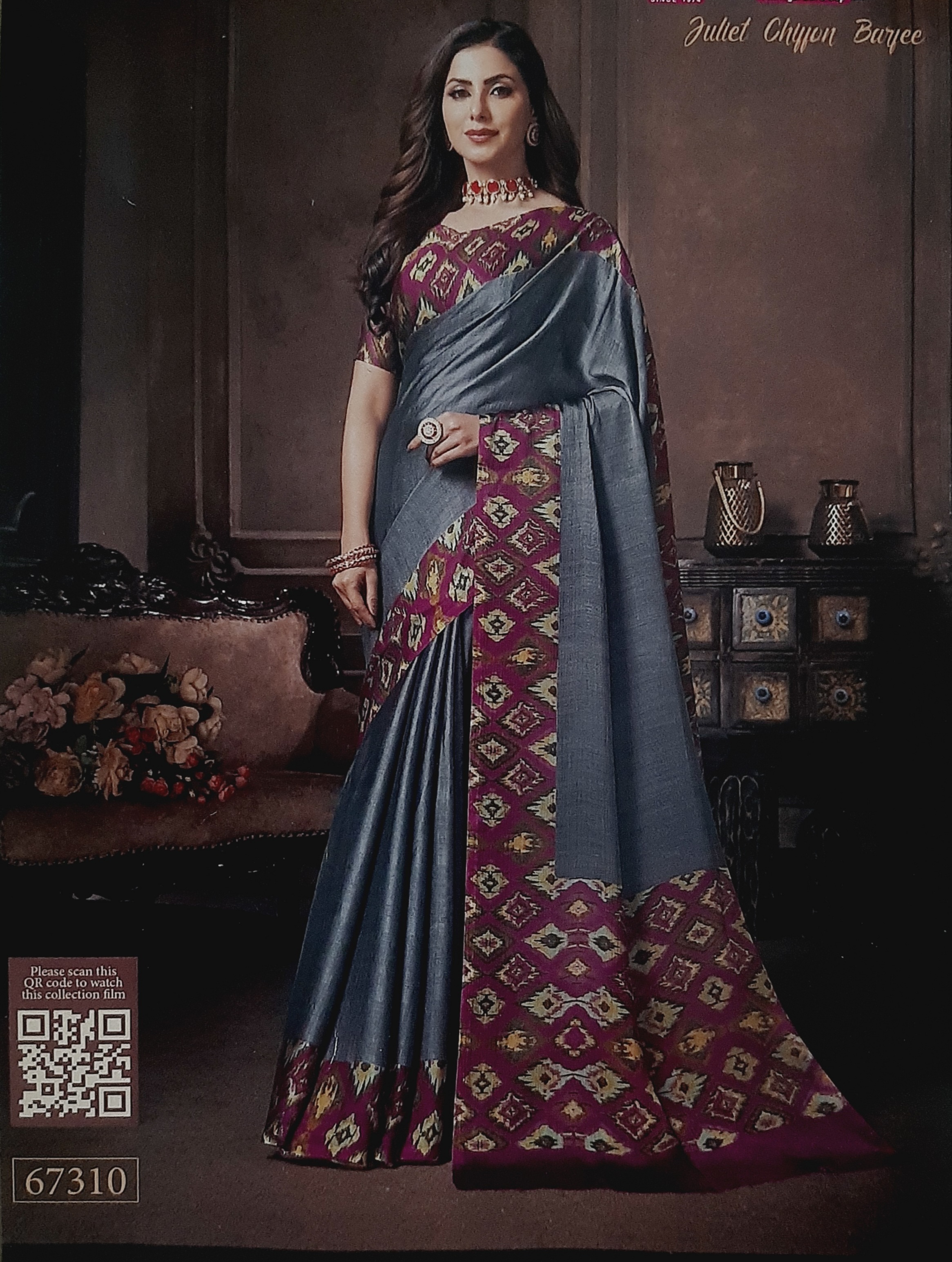 Vipul New Designer Party Wear Chiffon Saree