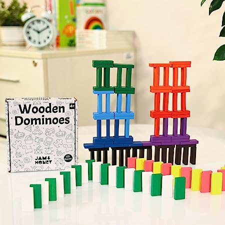 Jam & Honey Wooden Dominoes Game 120 Pieces