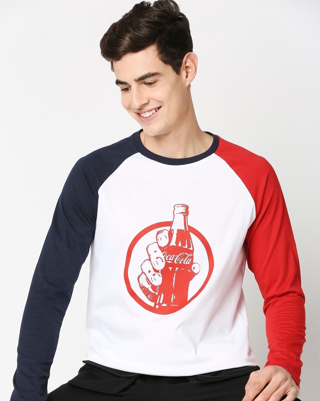 Bewakoof Coke Contrast Raglan Full Sleeve T-Shirt