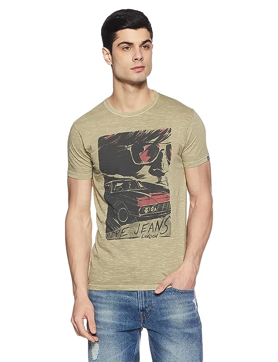 Pepe Jeans Men's Printed Slim Fit T-Shirt