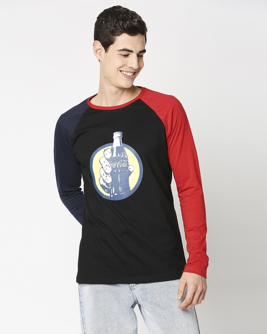 Bewakoof Coke Contrast Raglan Full Sleeve T-Shirt