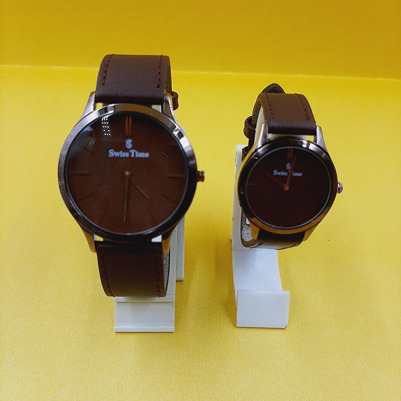 Swiss Time Stylish Combo of Couple Analog Watch