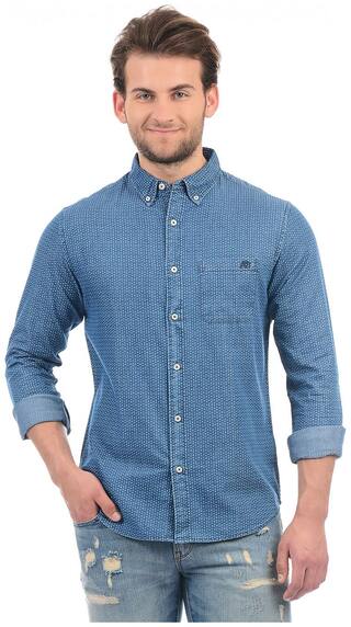 Aeropostale Men Printed Casual Button Down Shirt