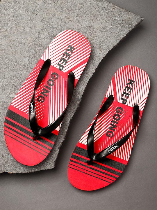 HRX by Hrithik Roshan Men Striped Thong Flip-Flops