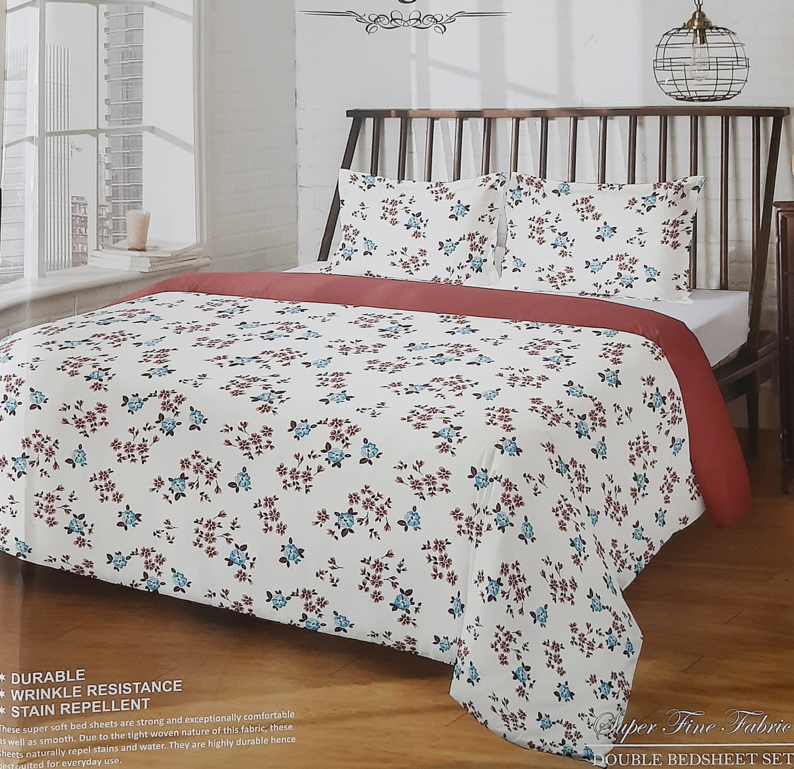 Raymond Insignia Double Bed Sheet With 2 Pillow Covers