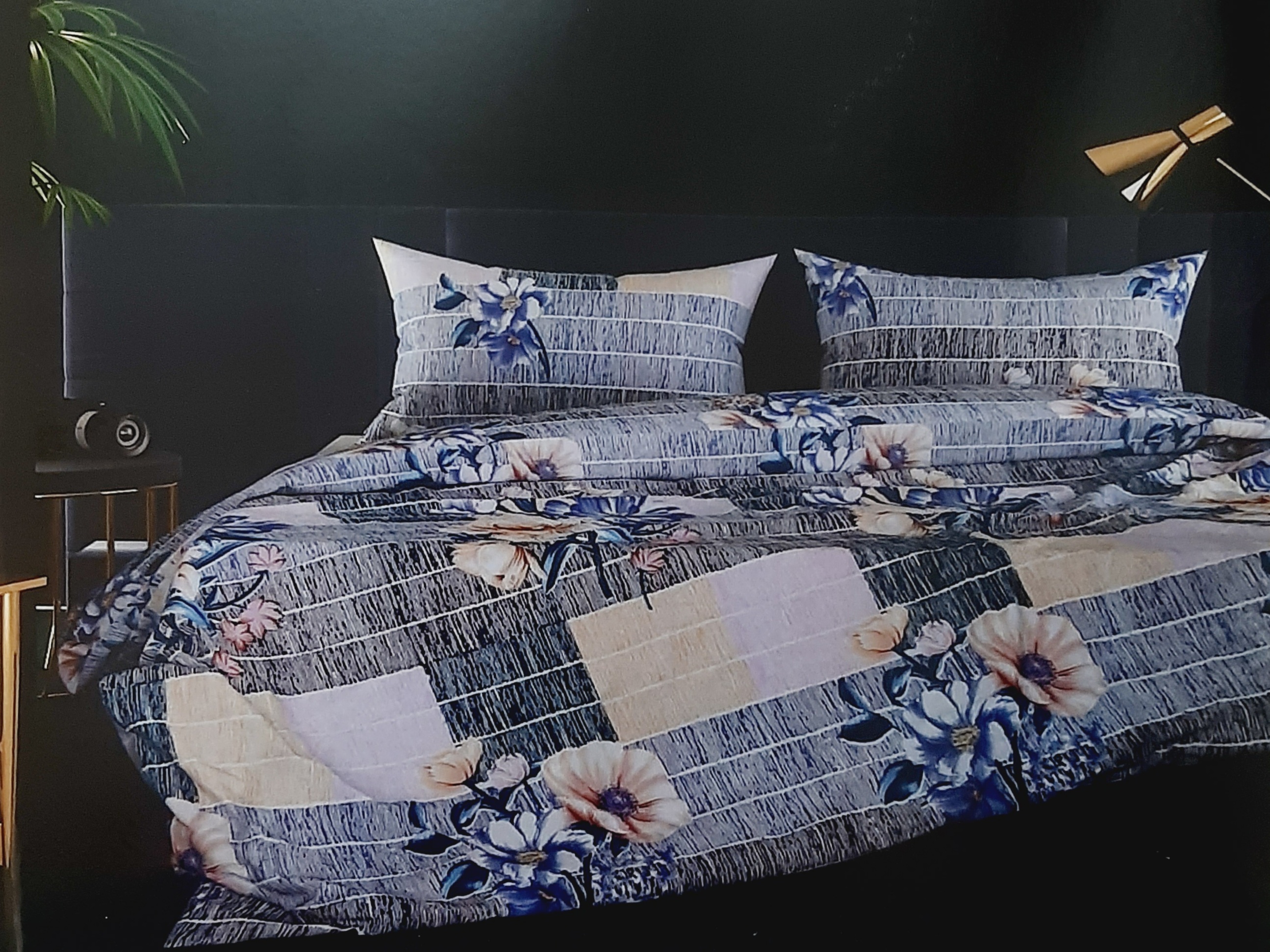 Bombay Dyeing Double Bed with Two Pillow Bedsheet