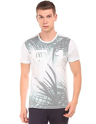 Arrow Sport Mesh Overlay Printed T-Shirt