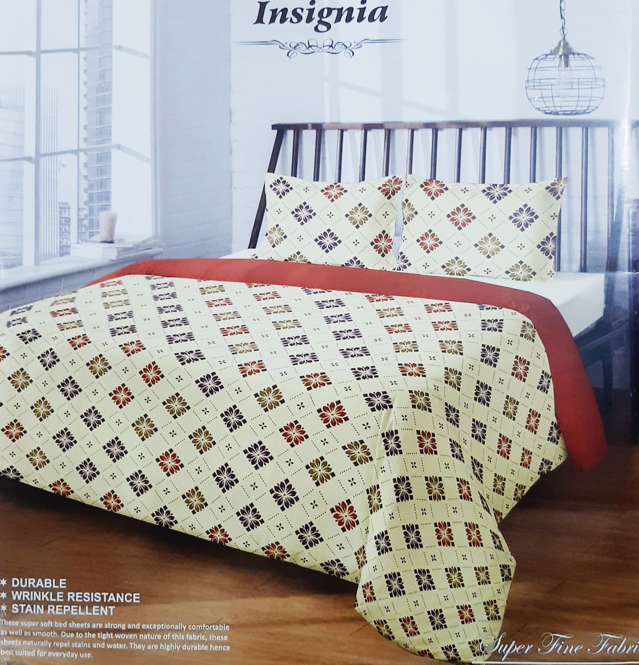 Raymond Insignia Double Bed Sheet With 2 Pillow Covers