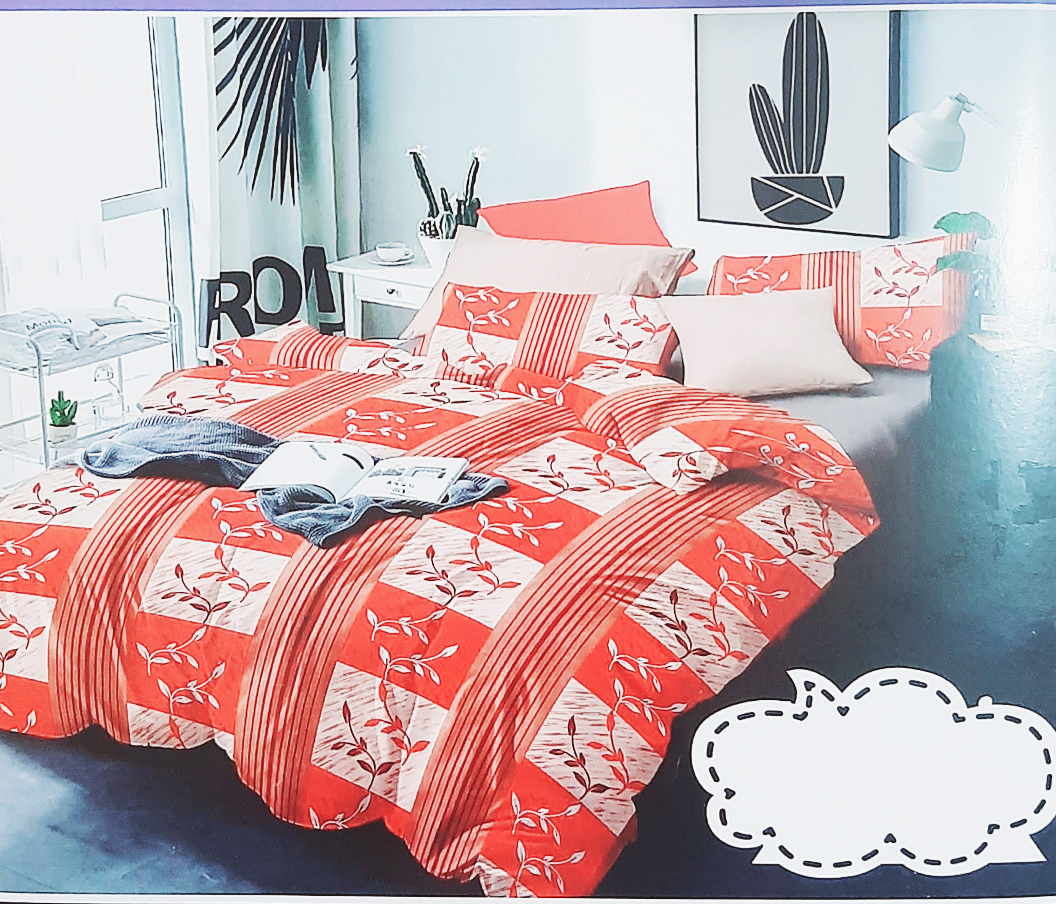 Bombay Dyeing Double Bed with Two Pillow Bedsheet