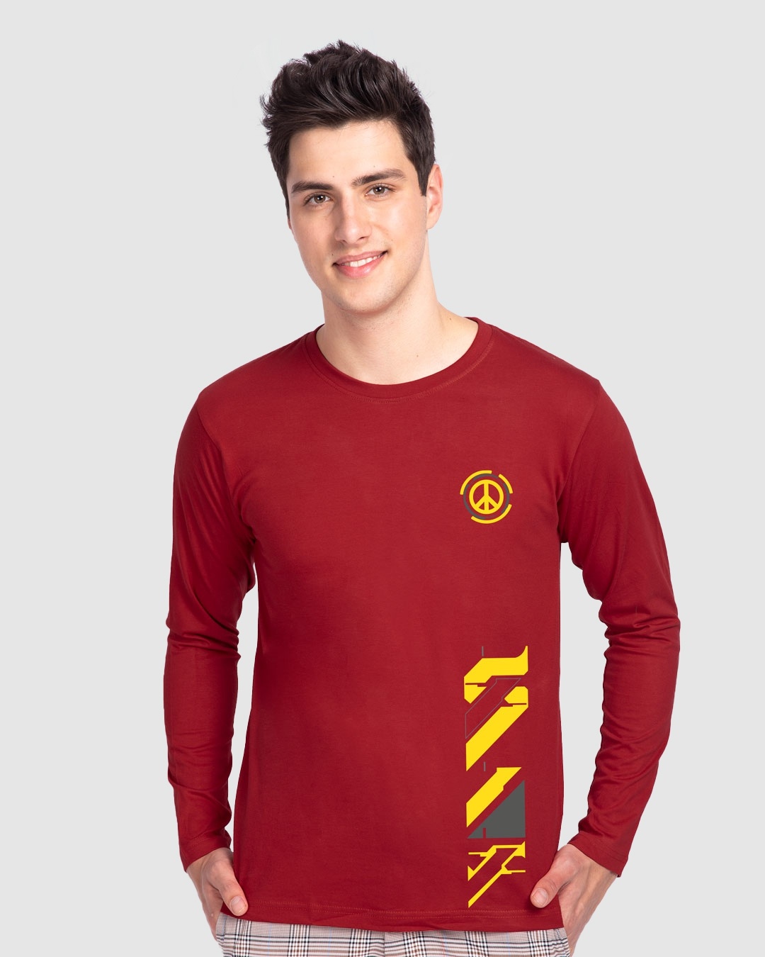 Bewakoof Funk Peace Full Sleeve T-Shirt	