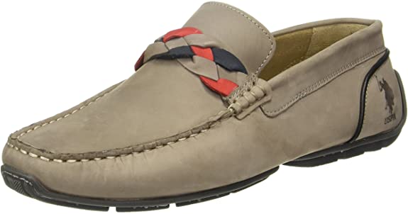 US Polo Association Men's Cedar Grey Loafers - 8 UK/India