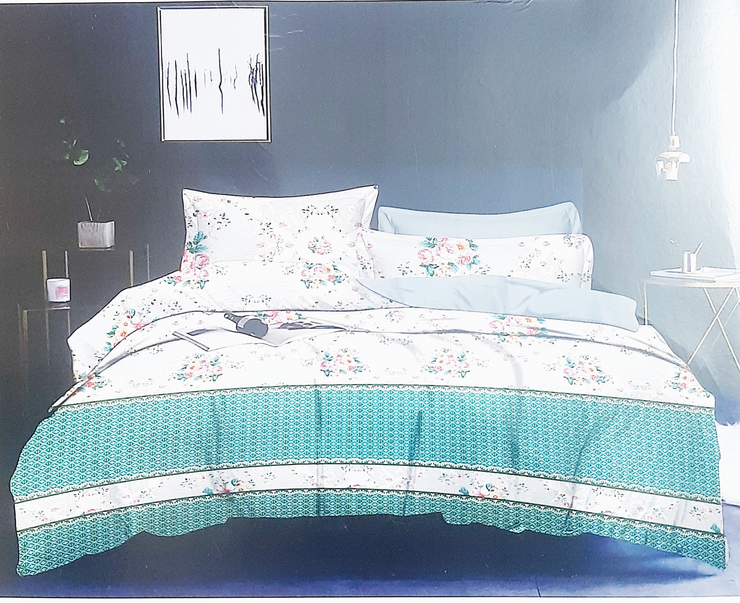 Bombay Dyeing Double Bed with Two Pillow Bedsheet