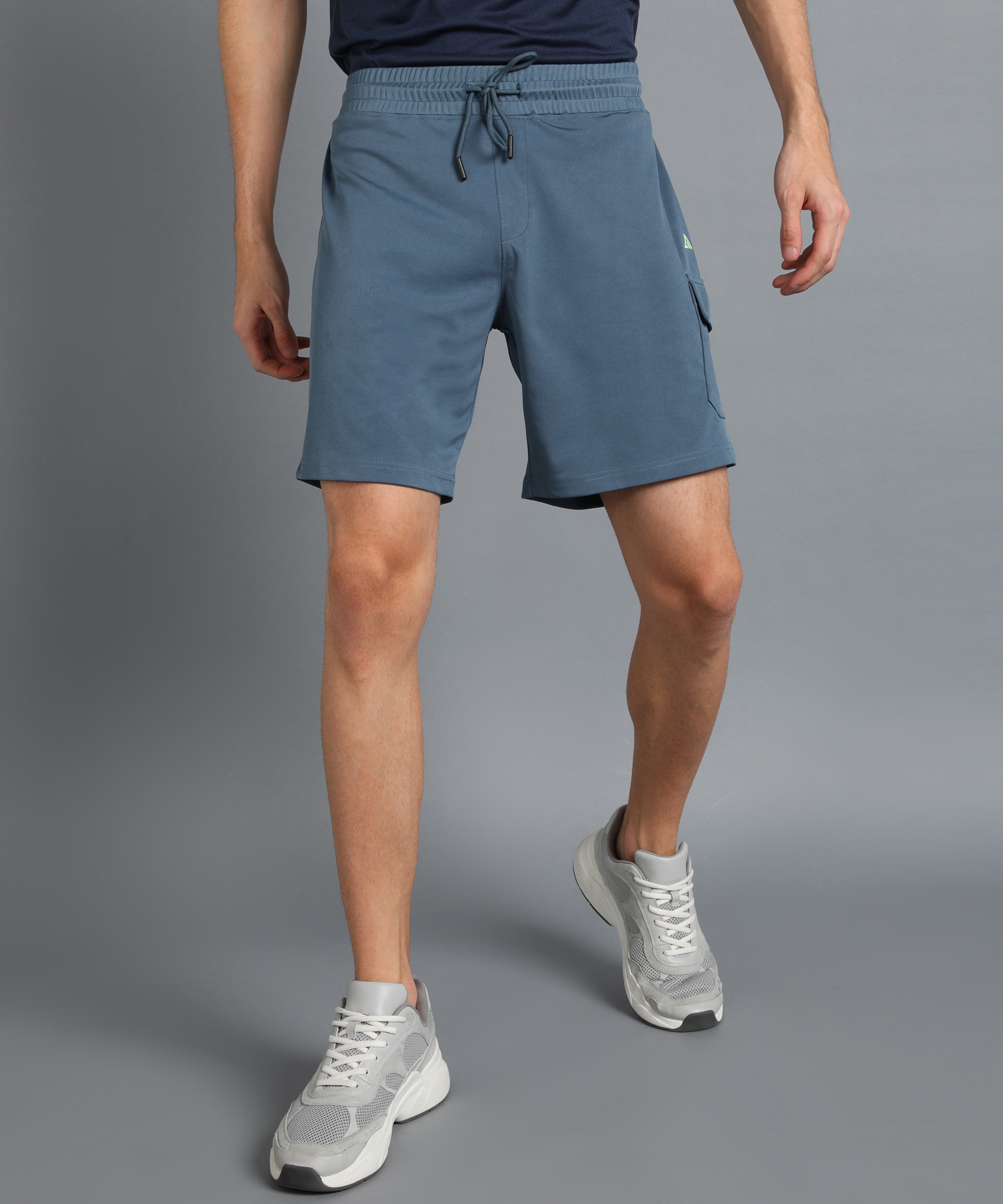 Adrenex  Solid Men Grey Sports Shorts