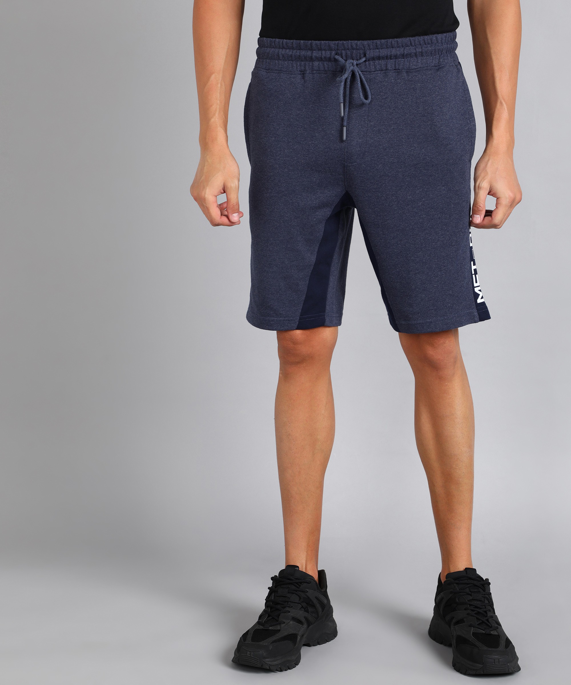 METRONAUT Color Block Men Dark Blue Regular Shorts