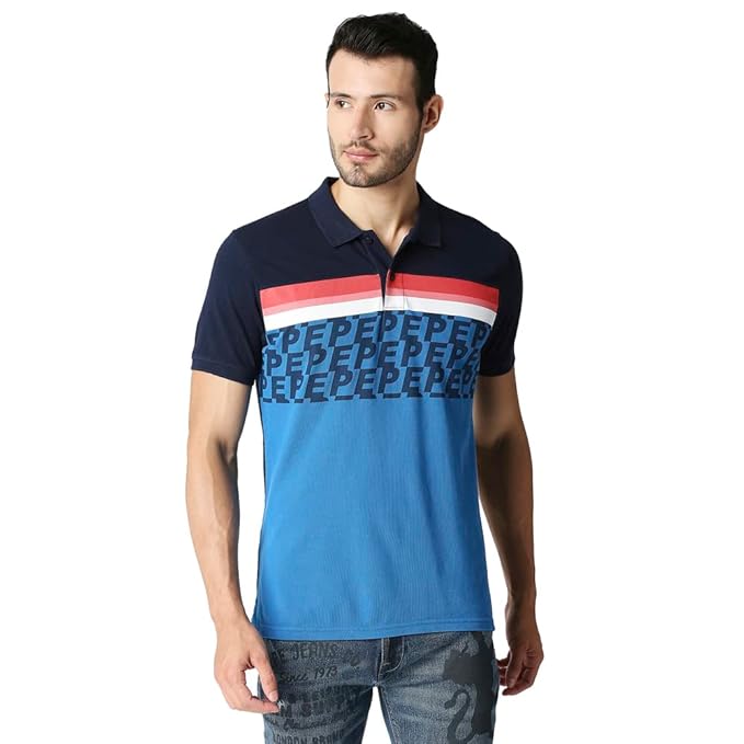 Pepe Jeans Men's Loose Fit Polo Neck T-Shirt