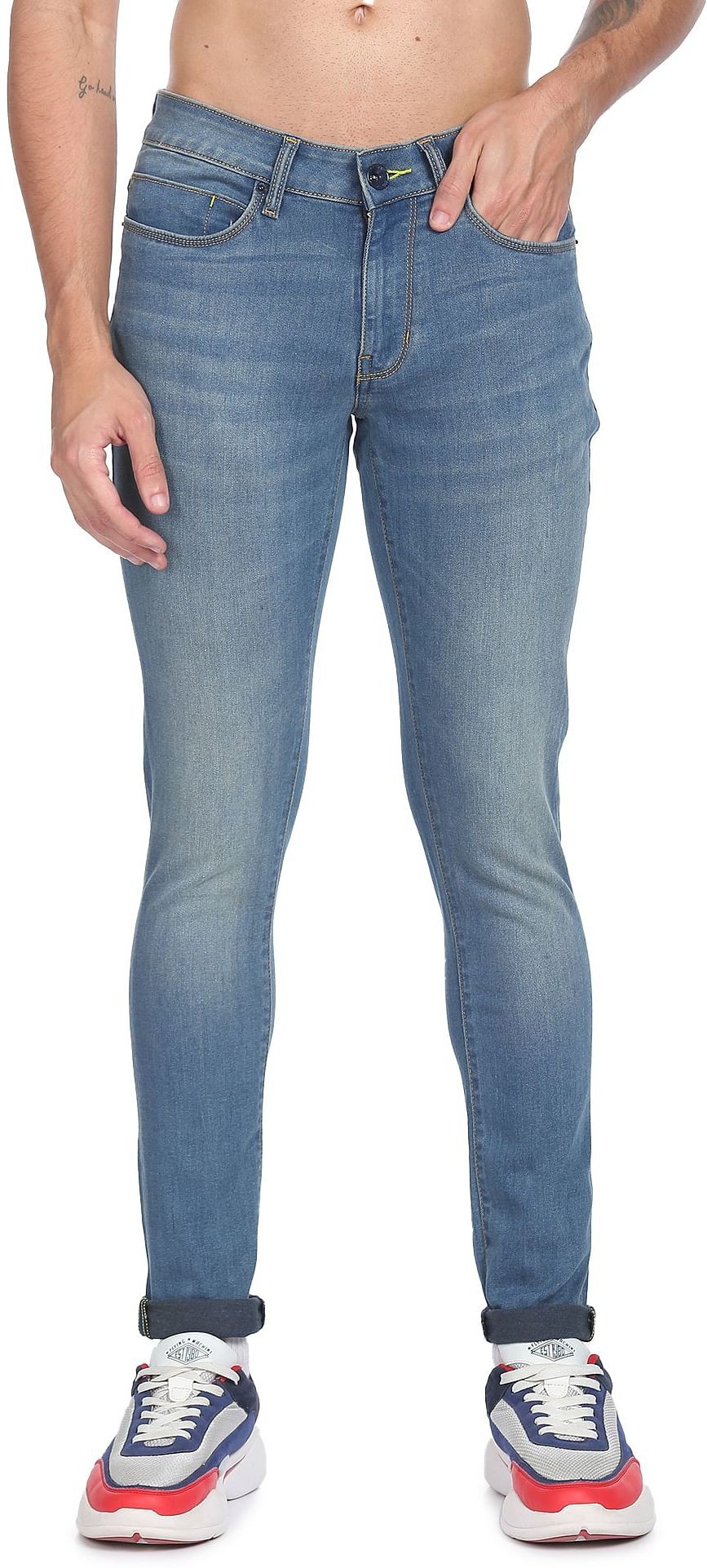 Flying Machine Men Slim Mid Rise Jeans