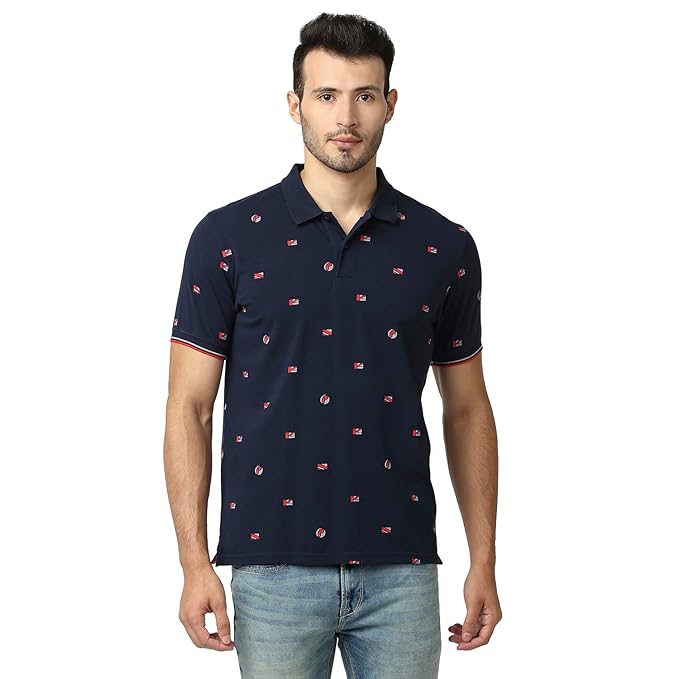 Pepe Jeans Men's Leon Allover Print Polo T-Shirt