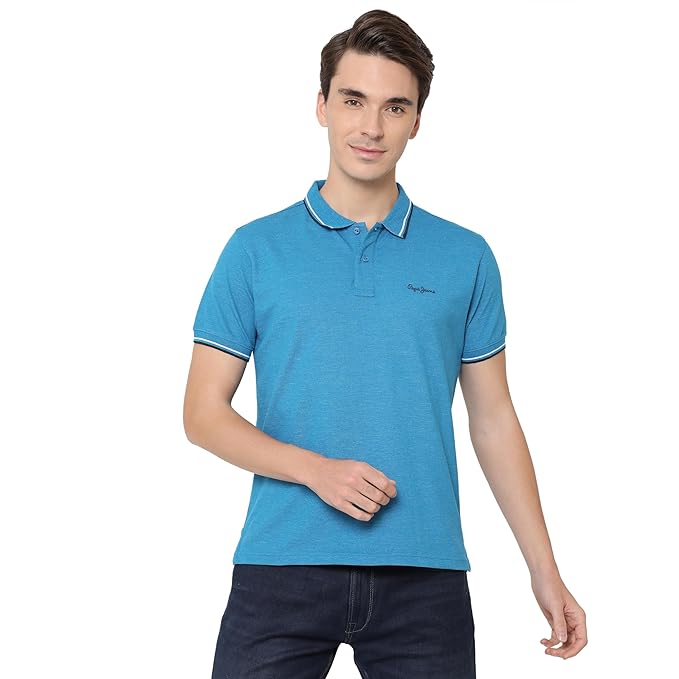 Pepe Jeans Men Regular Fit Polo Neck T-Shirt