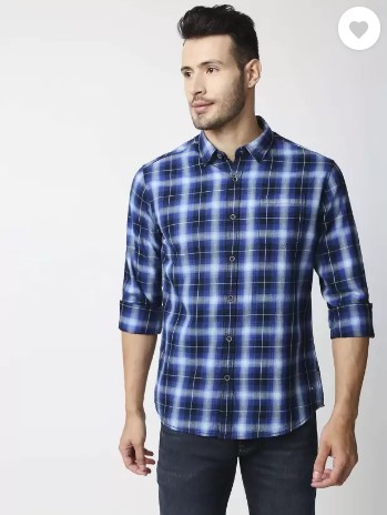 Pepe Jeans Men Regular Fit Checkered Casual Shirt