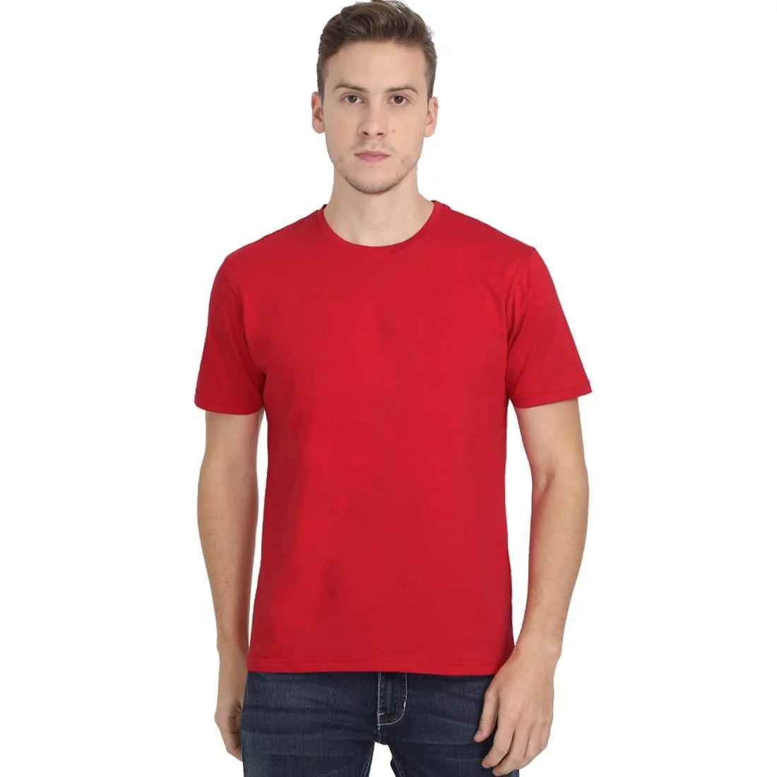 Jack williams Mens Regular Fit Round Neck Plain T-Shirt