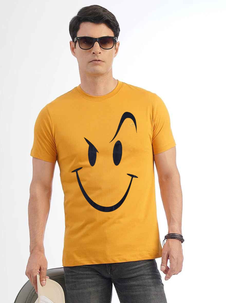 Jack williams Mens Regular Fit Round Neck Printed T-Shirt